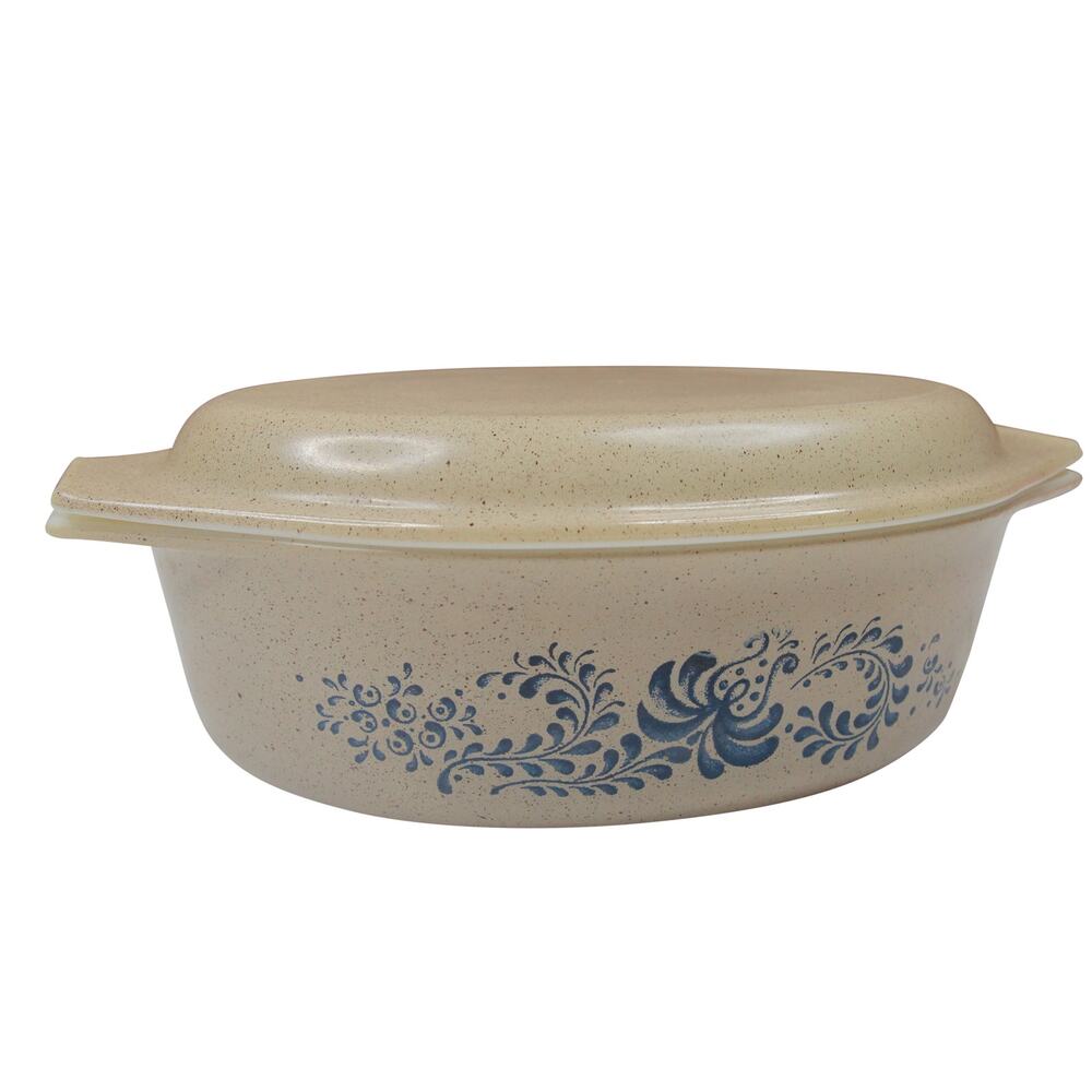 Vintage Pyrex "Home Stead" Print 2 1/2 QT Casserole Baking Dish